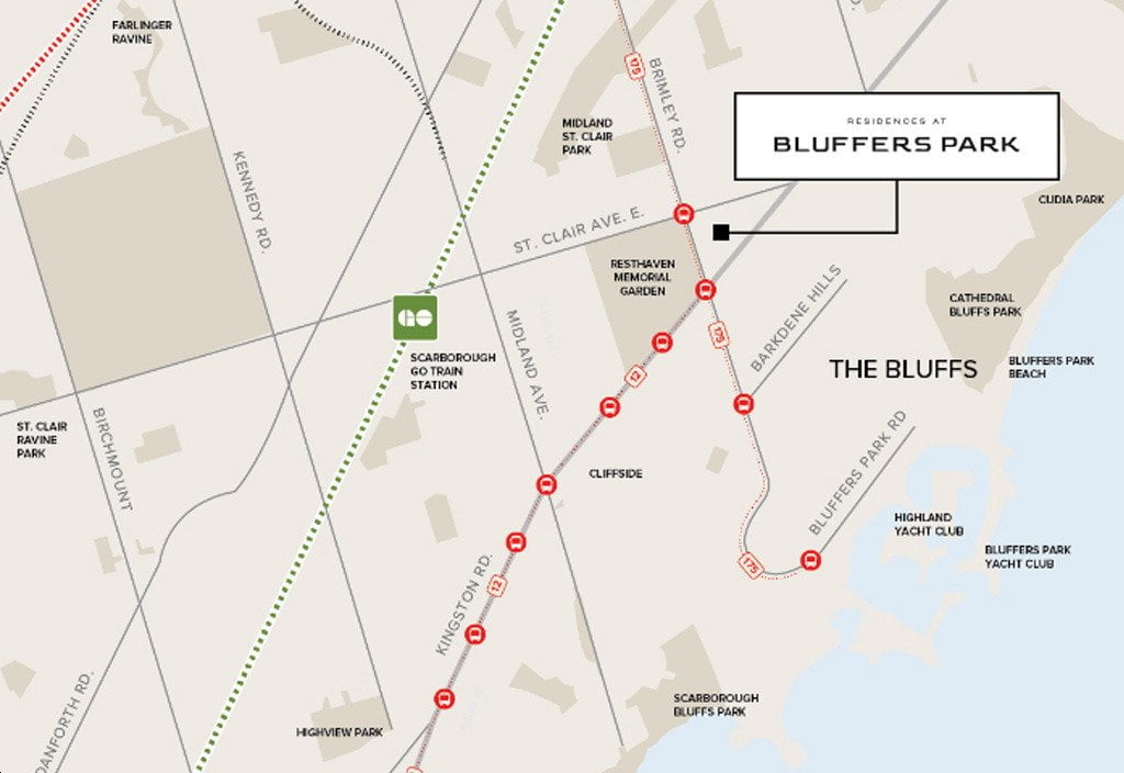 Residences at Bluffers 1 map